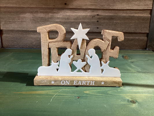 Peace On Earth Mango Wood