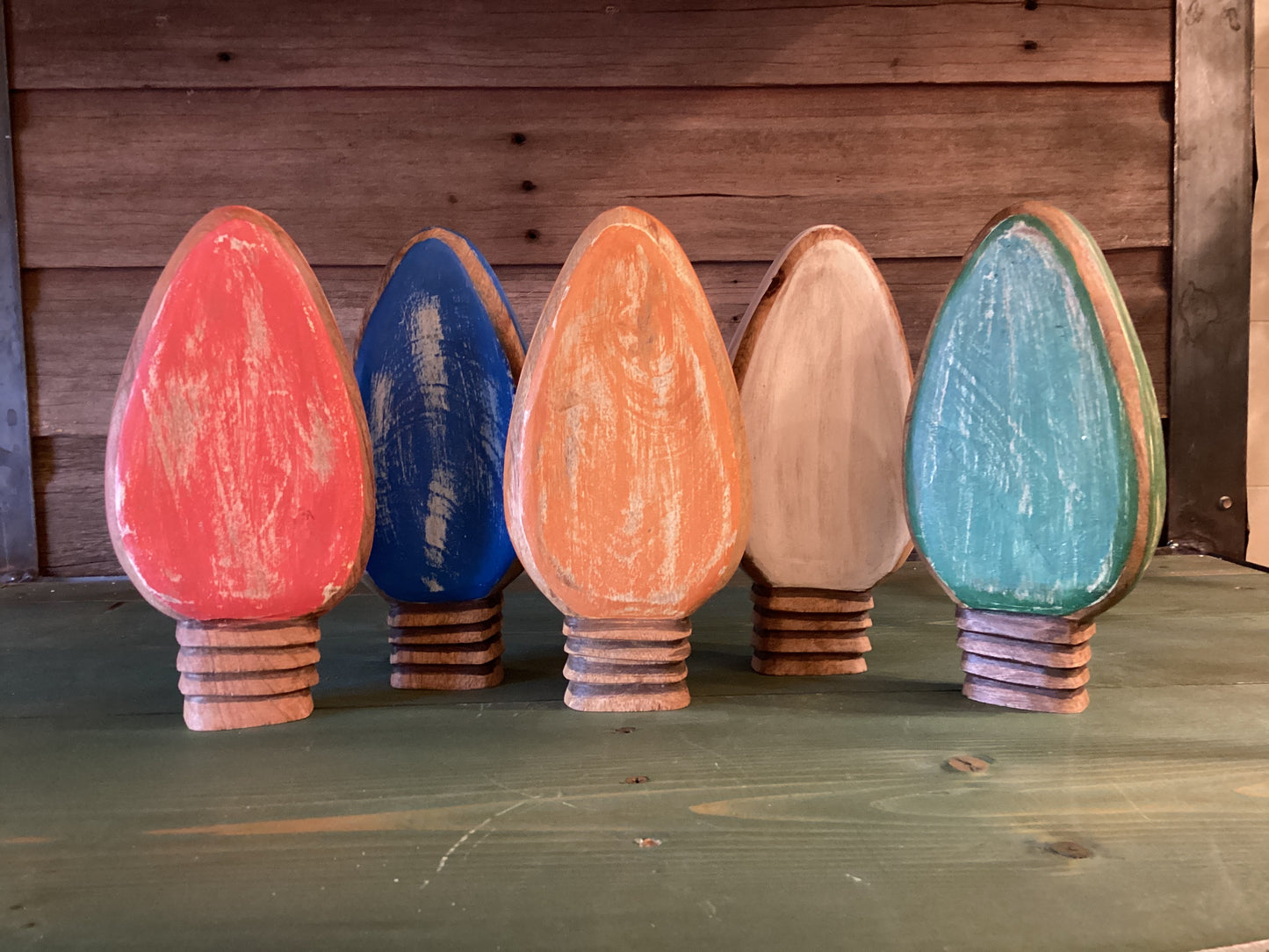 Wooden Christmas Light Bulb