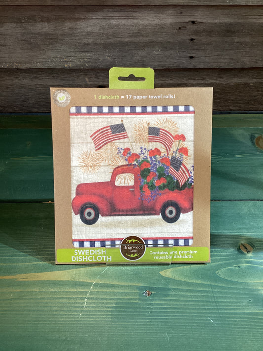 Swedish Dishcloth Stars & Stripes Truck