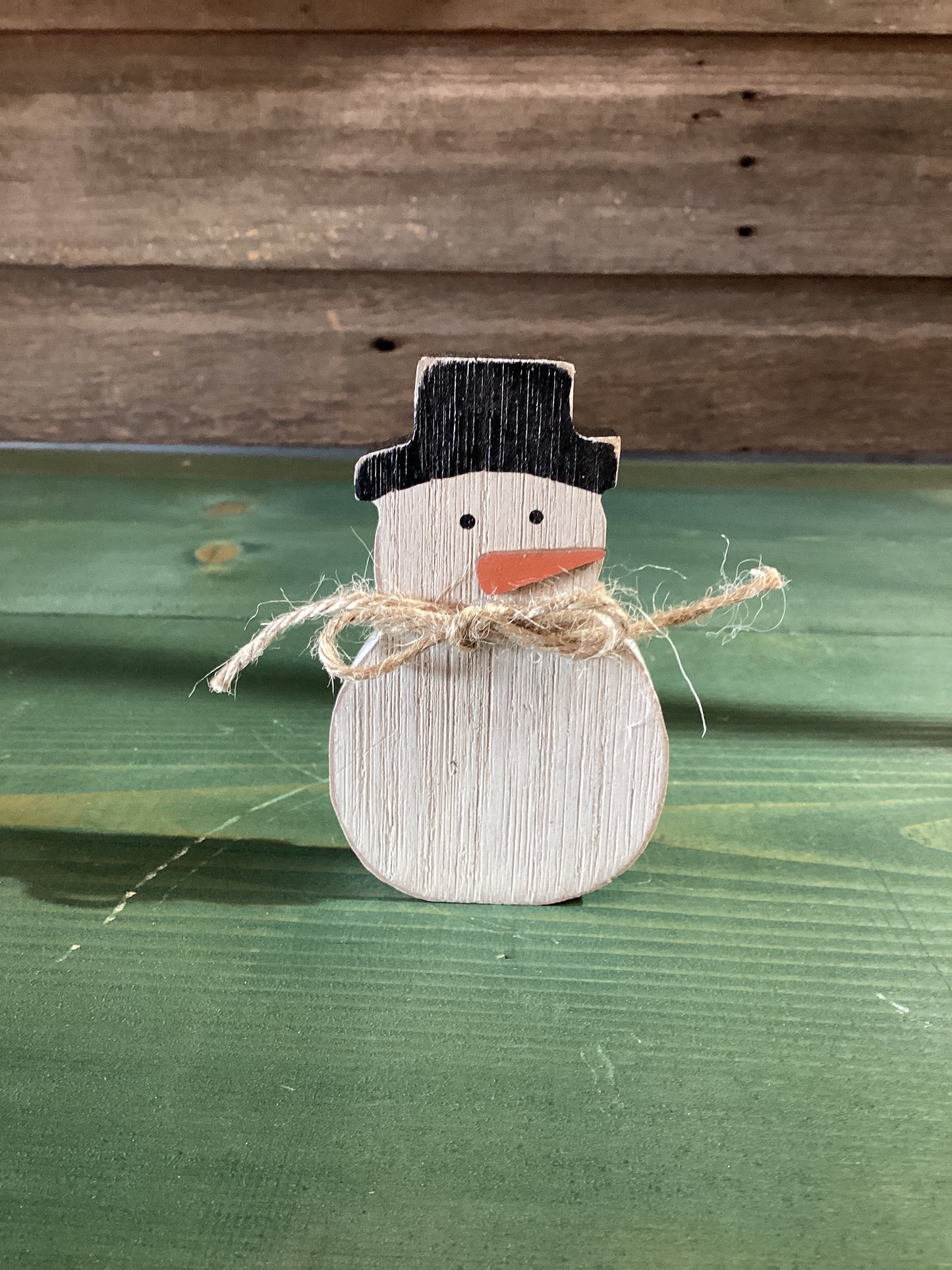 Mini Wooden Snowman