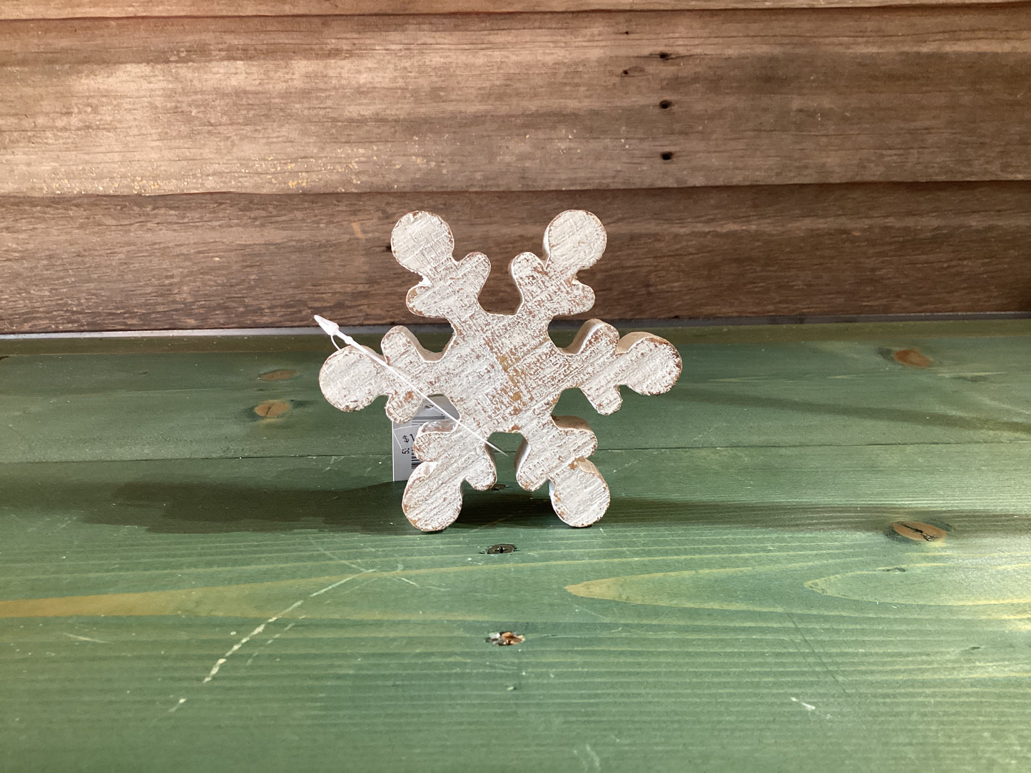 Snowflake Wooden Whitewashed (sm)