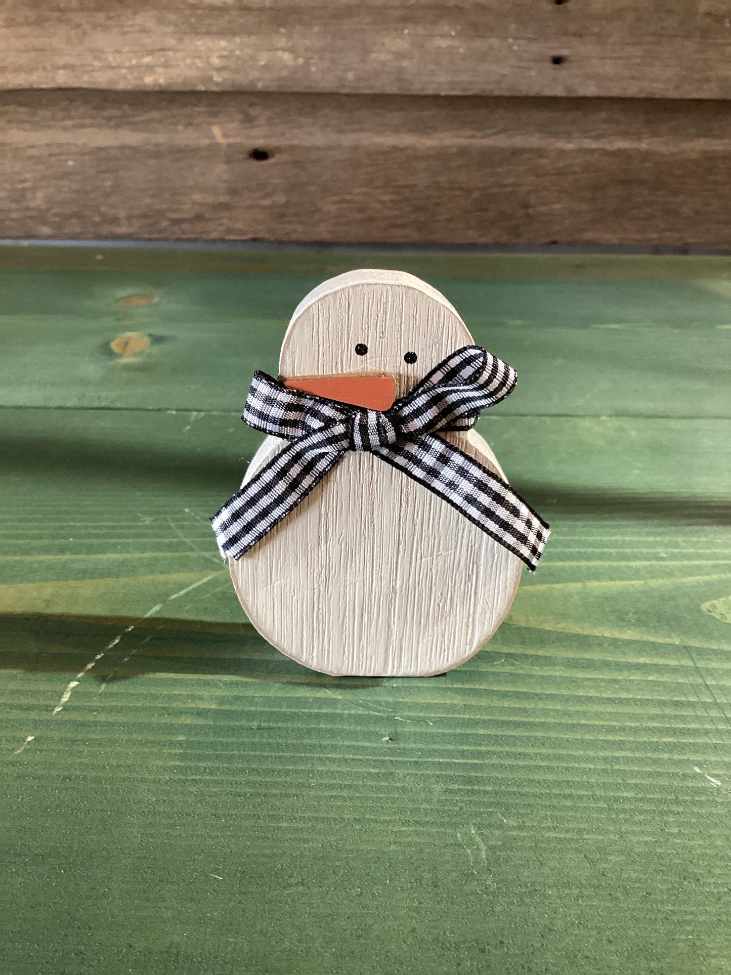 Mini Wooden Snowman