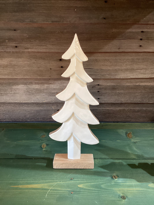 Enamel/Wood White Tree (lg)