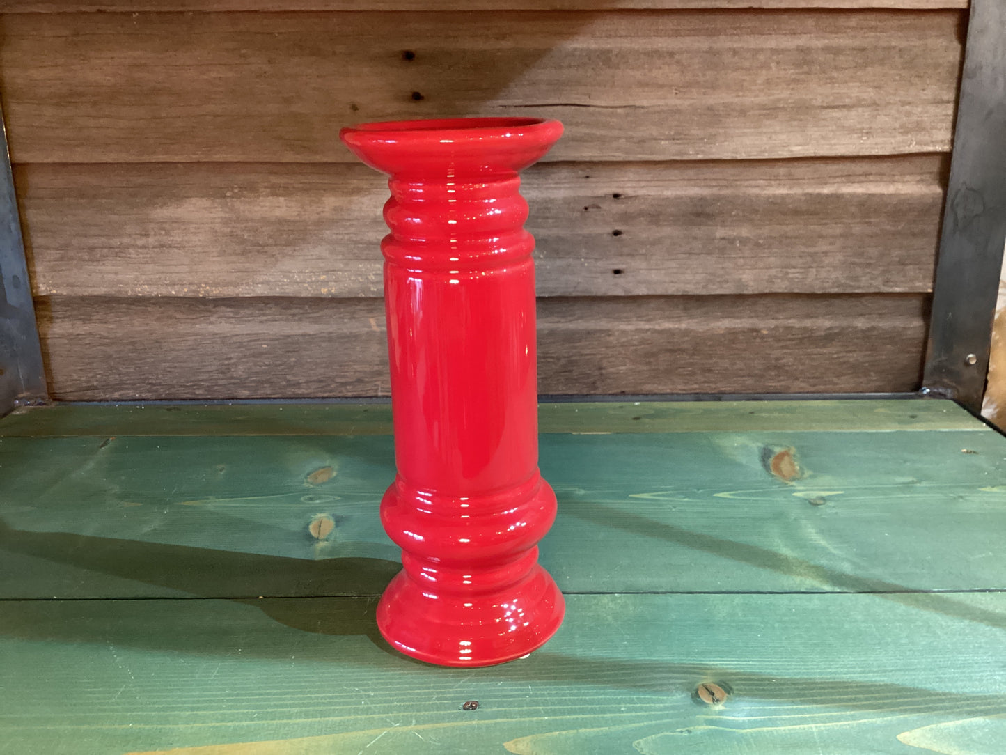Red Pillar Candle Holder (lg)