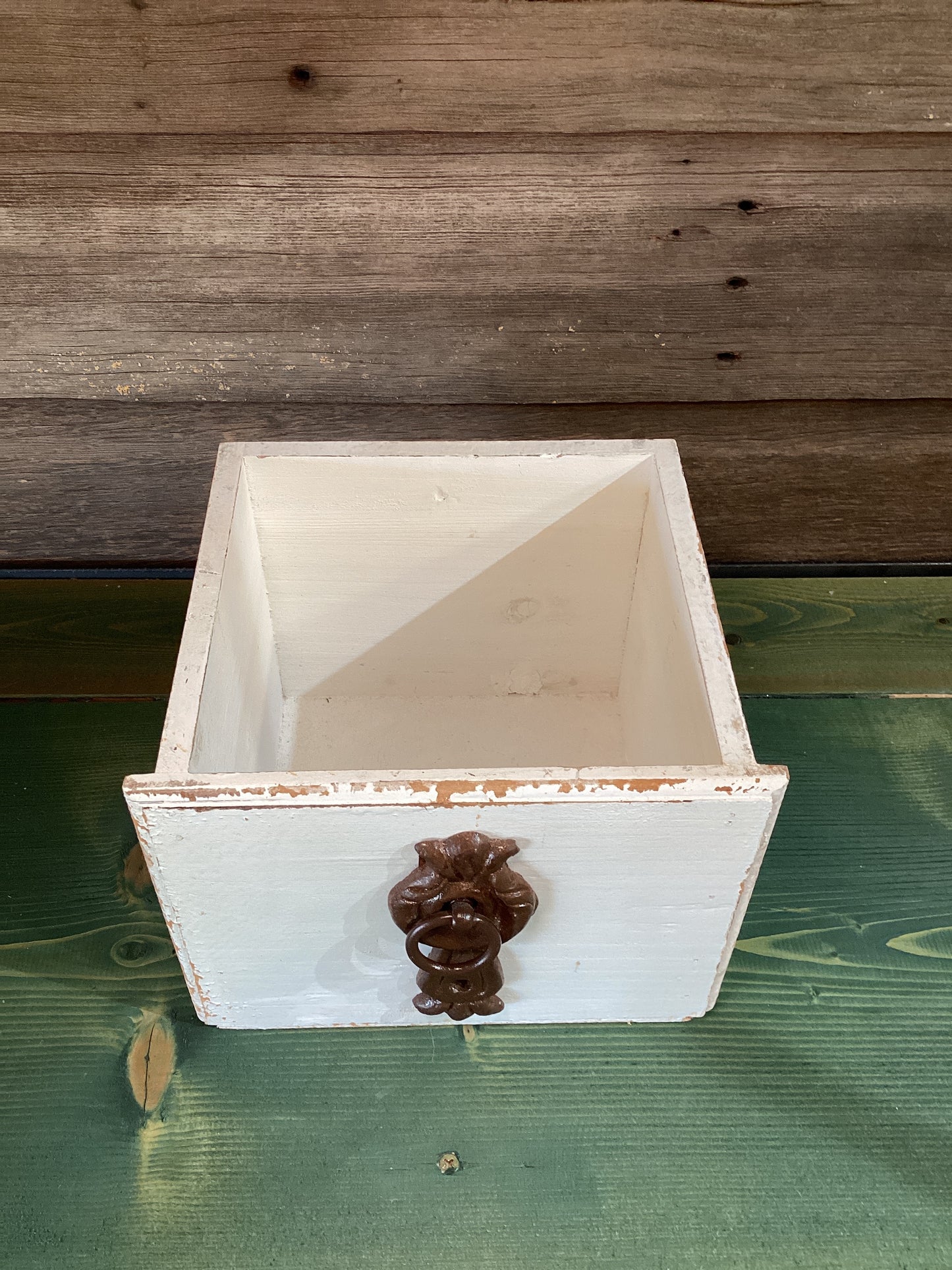 White Drawer w/ Antique Handle