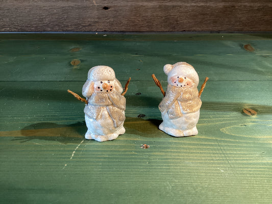Little Antique Shimmer Snowman