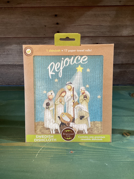 Swedish Dishcloth Rejoice Nativity