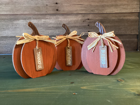 Self Sitter Pumpkin w/ Message Tags