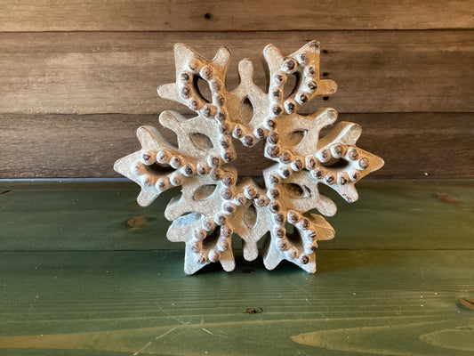 Beaded Resin Snowflake (lg)