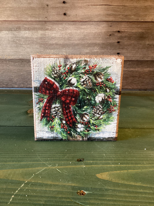 Winter Wreath Block