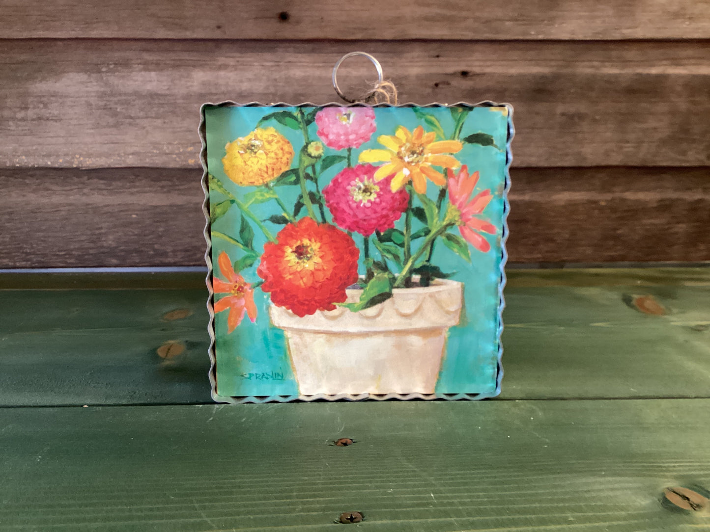 Gallery Pot of Zinnias