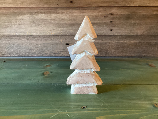 Tiered White Washed Wooden Tree (xs)