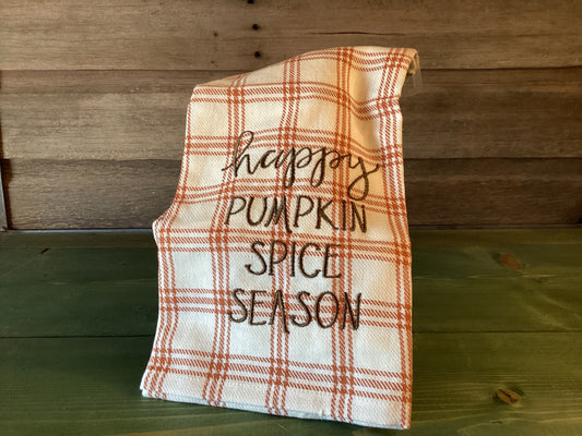 “Happy Pumpkin Spice Season” Tea Towel