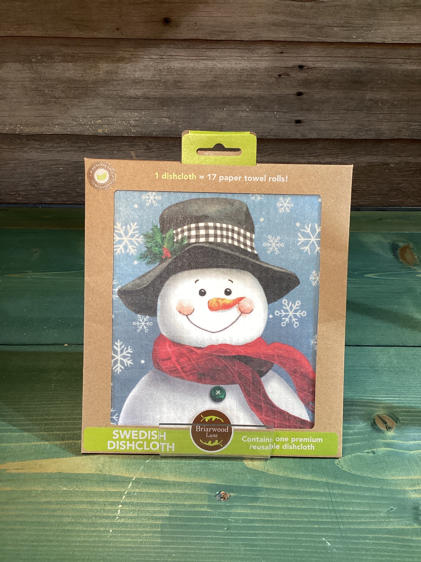 Swedish Dishcloth Smiling Snowman