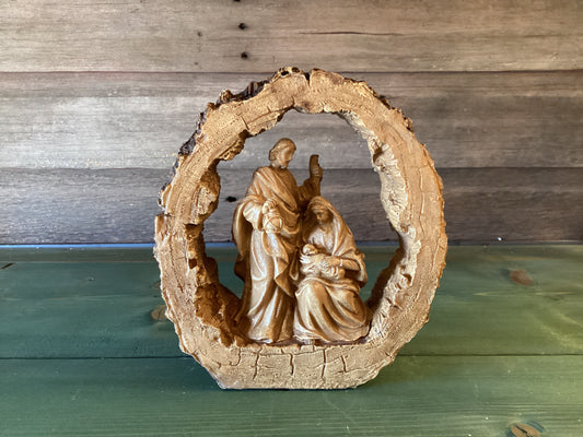 Wood Like Resin Holy Family