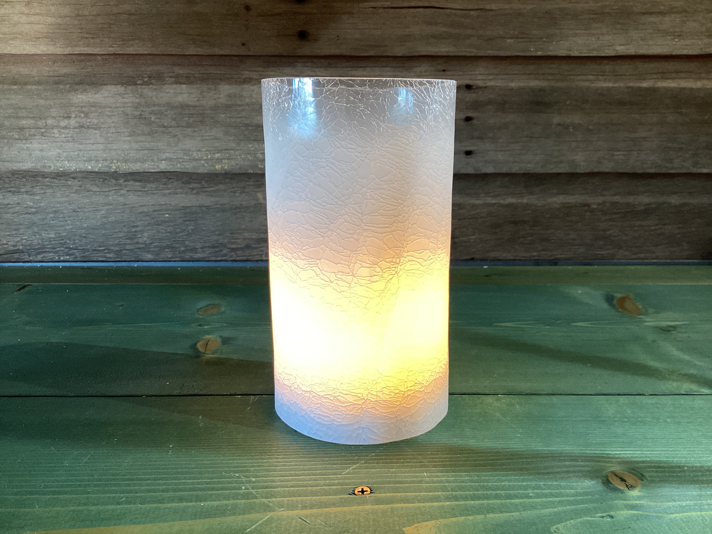 White Crackle Cylinder (thin)