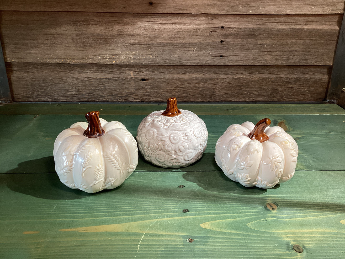 Off White Ceramic Harvest Pumpkin