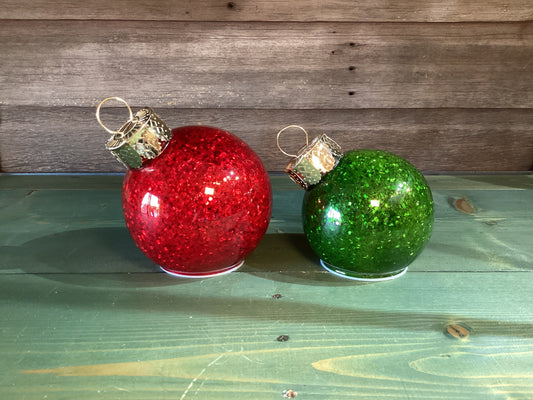 Glass Light Up Ornament