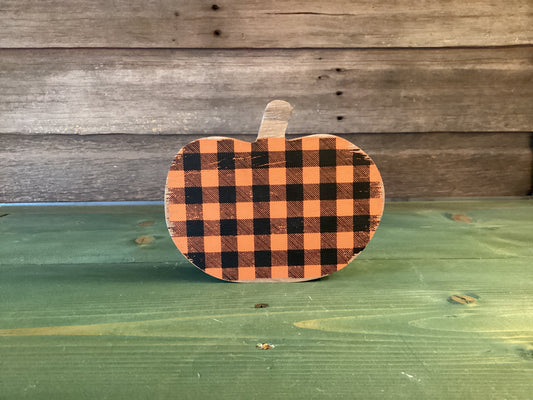 Checkered Orange & Black Pumpkin (lg)