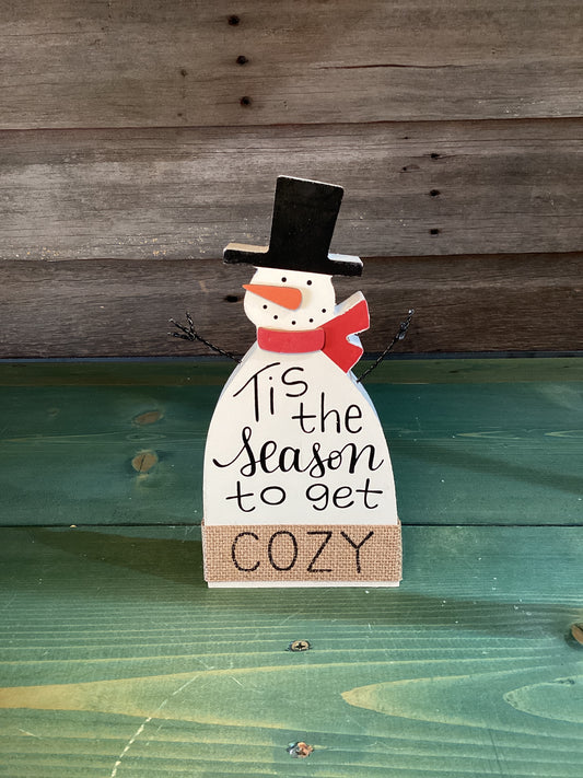 Tis The Season To Get Cozy Snowman