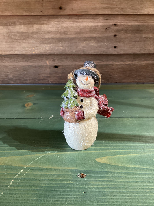 Glittered Vintage Snowman